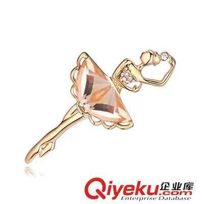 11月新品 镀真金舞动青春精品胸针——韩国版高端配饰工厂批发详情